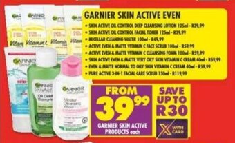 Shoprite GARNIER SKIN ACTIVE PRODUCTS each offer