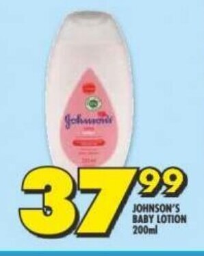 Shoprite JOHNSON'S BABY LOTION 200ml offer