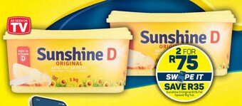 Pick n Pay Sunshine D Original 60% Fat Spread 1kg Tub offer