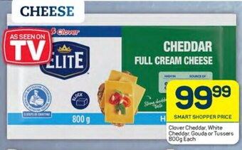 Pick n Pay Clover Cheddar, White Cheddar, Gouda or Tussers 800g Each offer