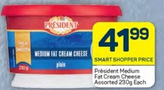 Pick n Pay Président Medium Fat Cream Cheese Assorted 230g Each offer