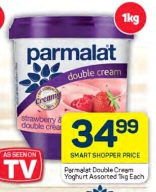 Pick n Pay Parmalat Double Cream Yoghurt Assorted 1kg Each offer