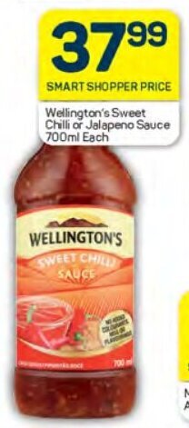 Pick n Pay Wellington's Sweet Chilli or Jalapeno Sauce 700ml Each offer