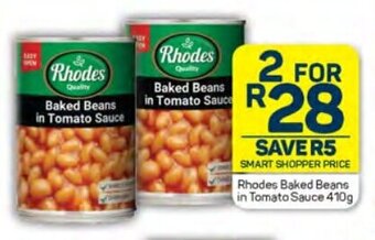 Pick n Pay Rhodes Baked Beans in Tomato Sauce 410g offer