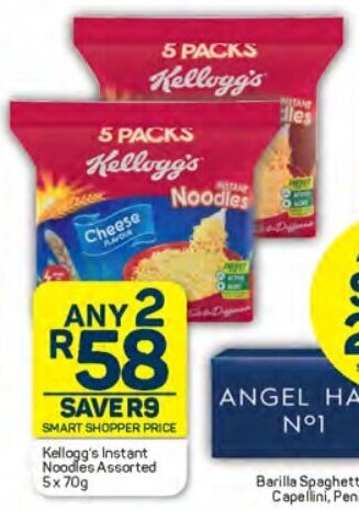 Pick n Pay Kellogg's Instant Noodles Assorted 5x70g offer