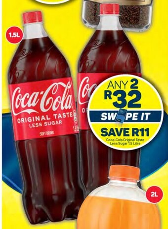 Pick n Pay Coca-Cola Original Taste Less Sugar 1.5 Litre offer