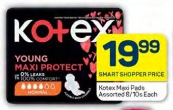 Pick n Pay Kotex Maxi Pads Assorted 8/10s Each offer