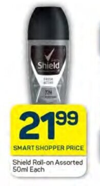 Pick n Pay Shield Roll-on Assorted 50ml Each offer