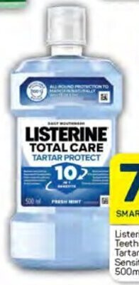 Pick n Pay Listerine Total Care, Teeth & Gum Defence, Tartar Control or Sensitive Mouthwash 500ml Each offer