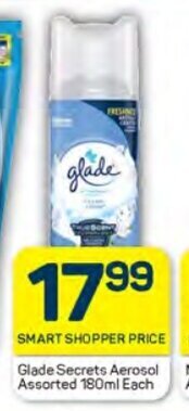 Pick n Pay Glade Secrets Aerosol Assorted 180ml Each offer