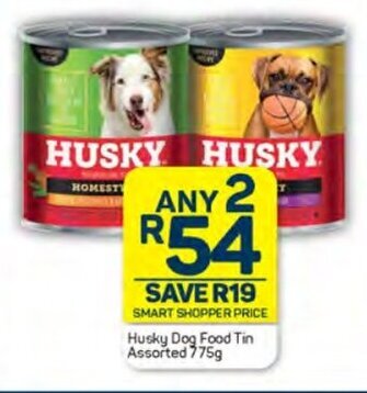 Pick n Pay Husky Dog Food Tin Assorted 775g offer