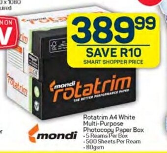 Mondi Rotatrim A4 White Multi-Purpose Photocopy Paper Box