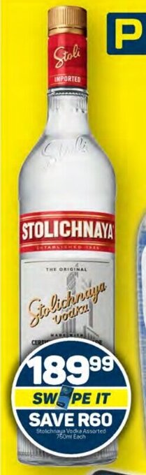 Stolichnaya Vodka Assorted 750ml Each