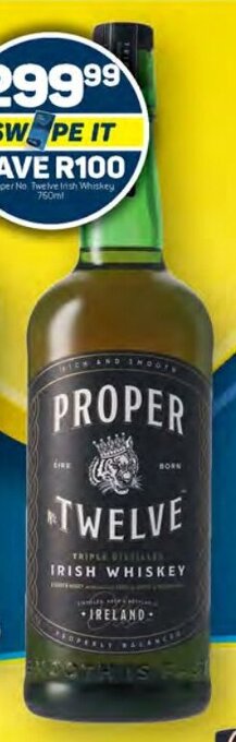 Proper No. Twelve Irish Whiskey 750ml