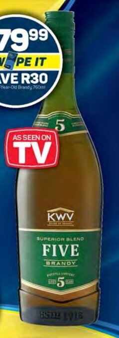 Pick n Pay KWV 5-Year-Old Brandy 750ml offer