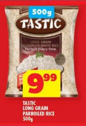 Usave TASTIC LONG GRAIN PARBOILED RICE 500g offer
