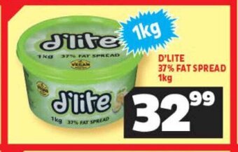 Usave D'LITE 37% FAT SPREAD 1kg offer