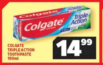 COLGATE TRIPLE ACTION TOOTHPASTE 100ml