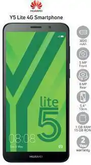Game Huawei Y5 Lite 4G Smartphone-On 1GB Red Top Up Core More Data (24 Month offer