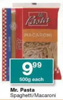Checkers Mr. Pasta Spaghetti/Macaroni 500g offer