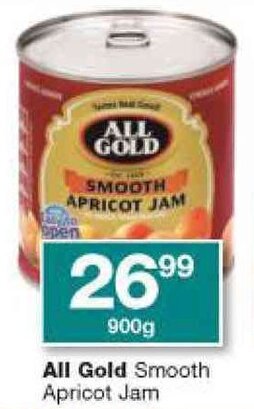 Checkers All Gold Smooth Apricot Jam 900g offer