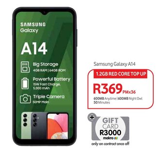 Makro SAMSUNG Galaxy A14 offer