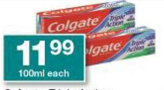 Checkers Colgate Triple Action Toothpaste 100ml offer