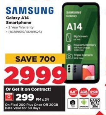 HiFi Corp SAMSUNG Galaxy A14 Smartphone offer