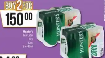 Spar Tops Hunter's Real Cider Dry 6x440ml offer