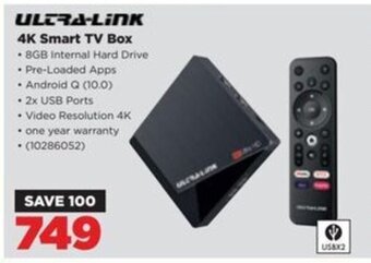 HiFi Corp ULTRA-LINK 4K Smart TV Box offer