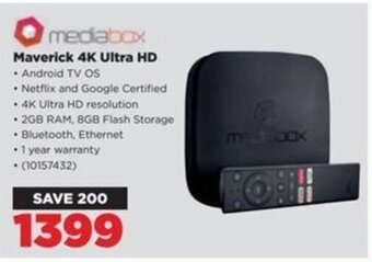 HiFi Corp mediabox Maverick 4K Ultra HD offer