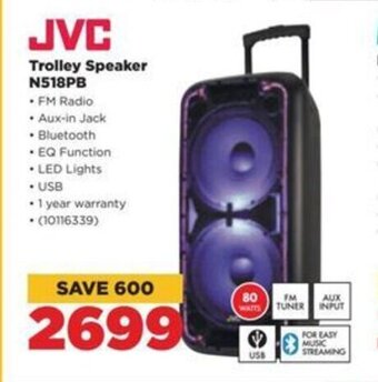 HiFi Corp JVC Trolley Speaker N518PB offer