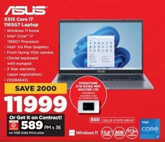 HiFi Corp ASUS X515 Core i7 1165G7 Laptop offer