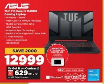 HiFi Corp ASUS TUF F15 Core i5 11400H Gaming Laptop offer