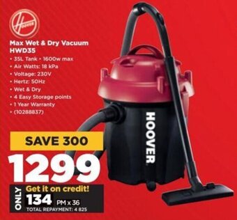 HiFi Corp HOOVER Max Wet & Dry Vacuum HWD35 offer