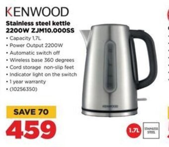 HiFi Corp KENWOOD Stainless steel kettle 2200W ZJM10.000SS offer