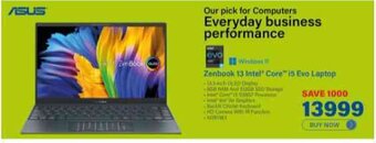 Incredible Connection ASUS Zenbook 13 Intel Core i5 Evo Laptop offer