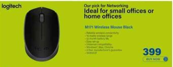 Incredible Connection Logitech M171 Wireless Mouse Black offer