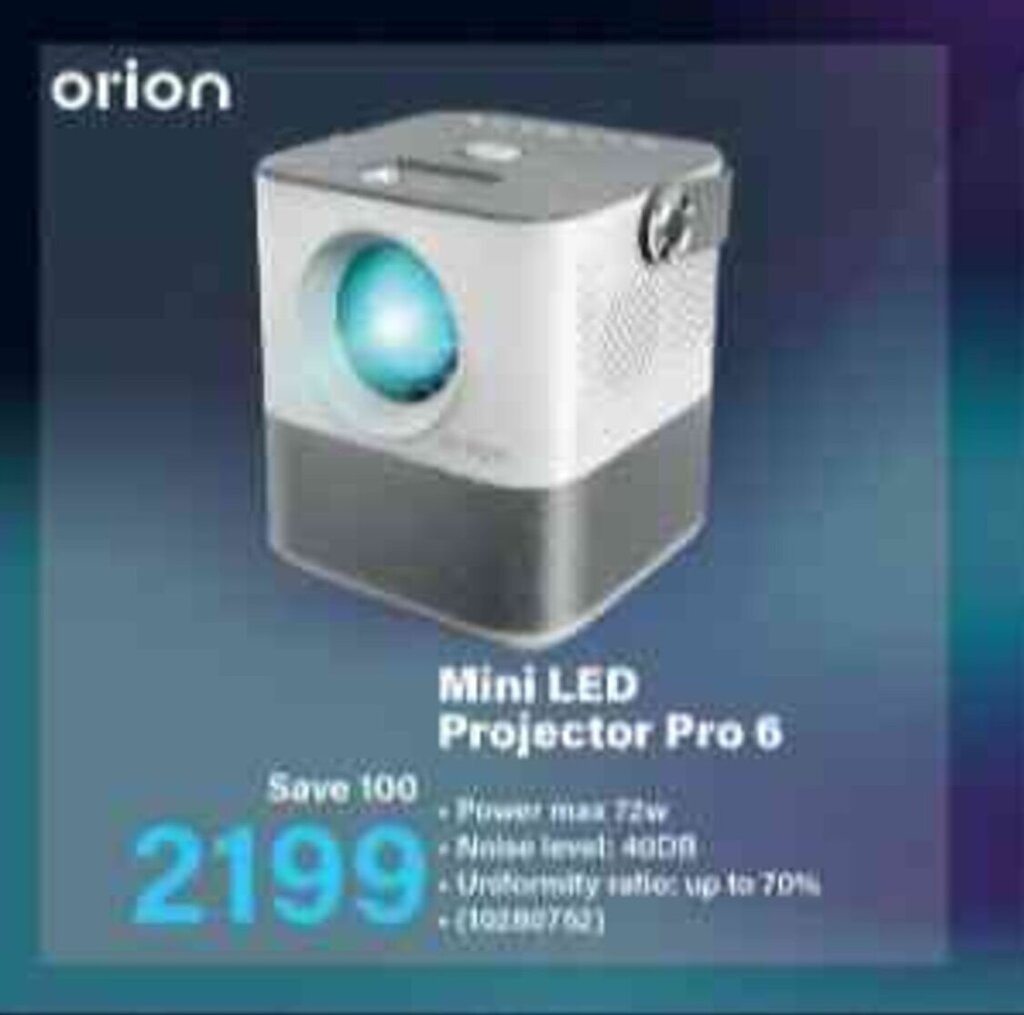 Orion Mini LED Projector Pro 6 offer at Incredible Connection