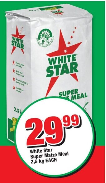OK Foods White Star Super Maize Meal 2,5 kg EACH offer