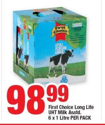 OK Foods First Choice Long Life UHT Milk Asstd. 6 x 1 Litre PER PACK offer