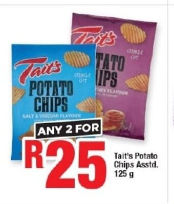 OK Foods Tait's Potato Chips Asstd. 125g offer