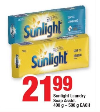 OK Foods Sunlight Laundry Soap Asstd. 400g-500g EACH offer