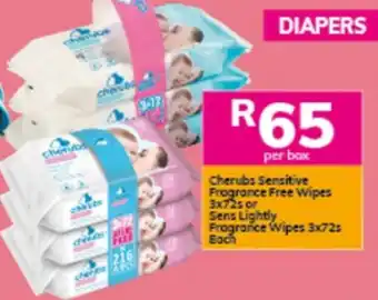 Game Cherubs Senditive Frogrance Free Wipes 3x72s or Sens Lightly Frogrance Wipes 3x72s offer