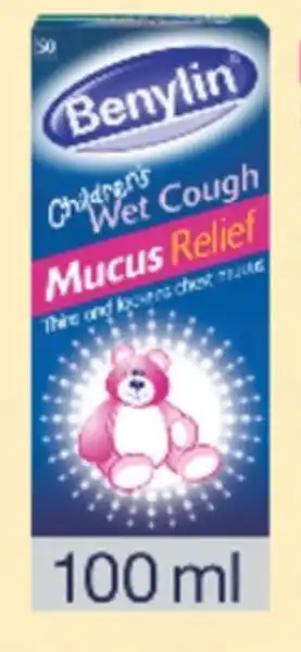 Game Benylin Children's Wet Cough Mucus 100ml offer