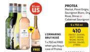 Makro Protea merlot, pinot grigio, sauvignon blanc, dry rose, shiraz or cabernet sauvignon-6 x 750ml offer