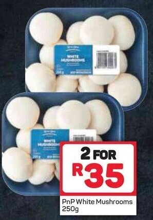 Pick n Pay PnP White Mushrooms 250g offer