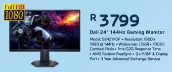Computer Mania Dell 24" 144Hz Gaming Monitor offer