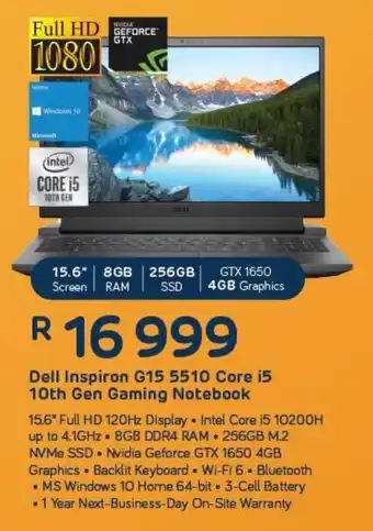 Computer Mania Dell Inspiron G15 5510 Core i5 10th Gen Gaming Notebook offer