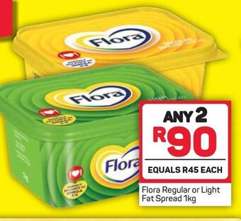 Pick n Pay Flora Regular or Light Fat Spread 1kg offer